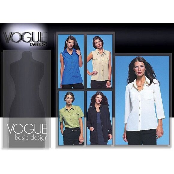 Vogue Sewing Patterns 2634 Misses & Petite Loose-Fitting Button Front Tops 18-22 - Picture 1 of 2